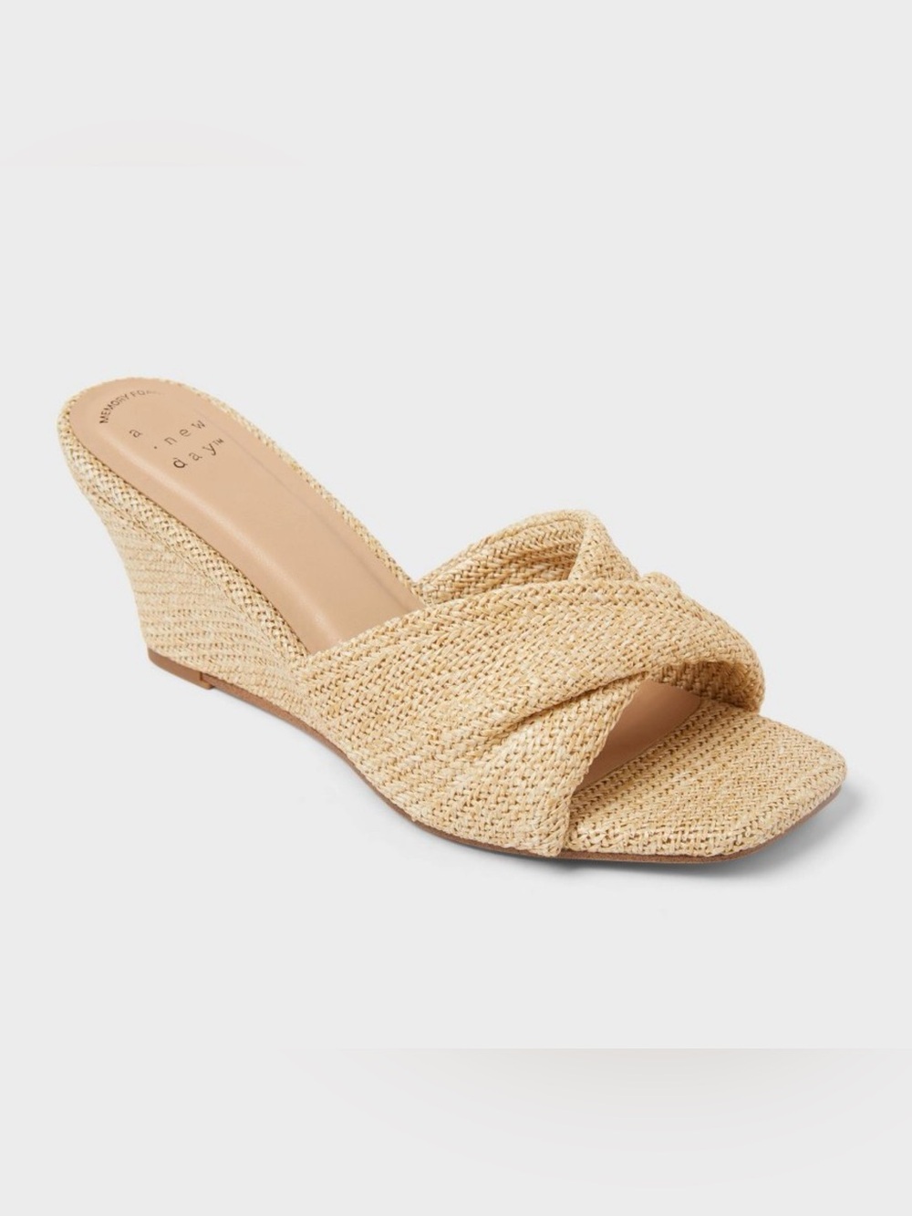 Straw Wedge Sandal